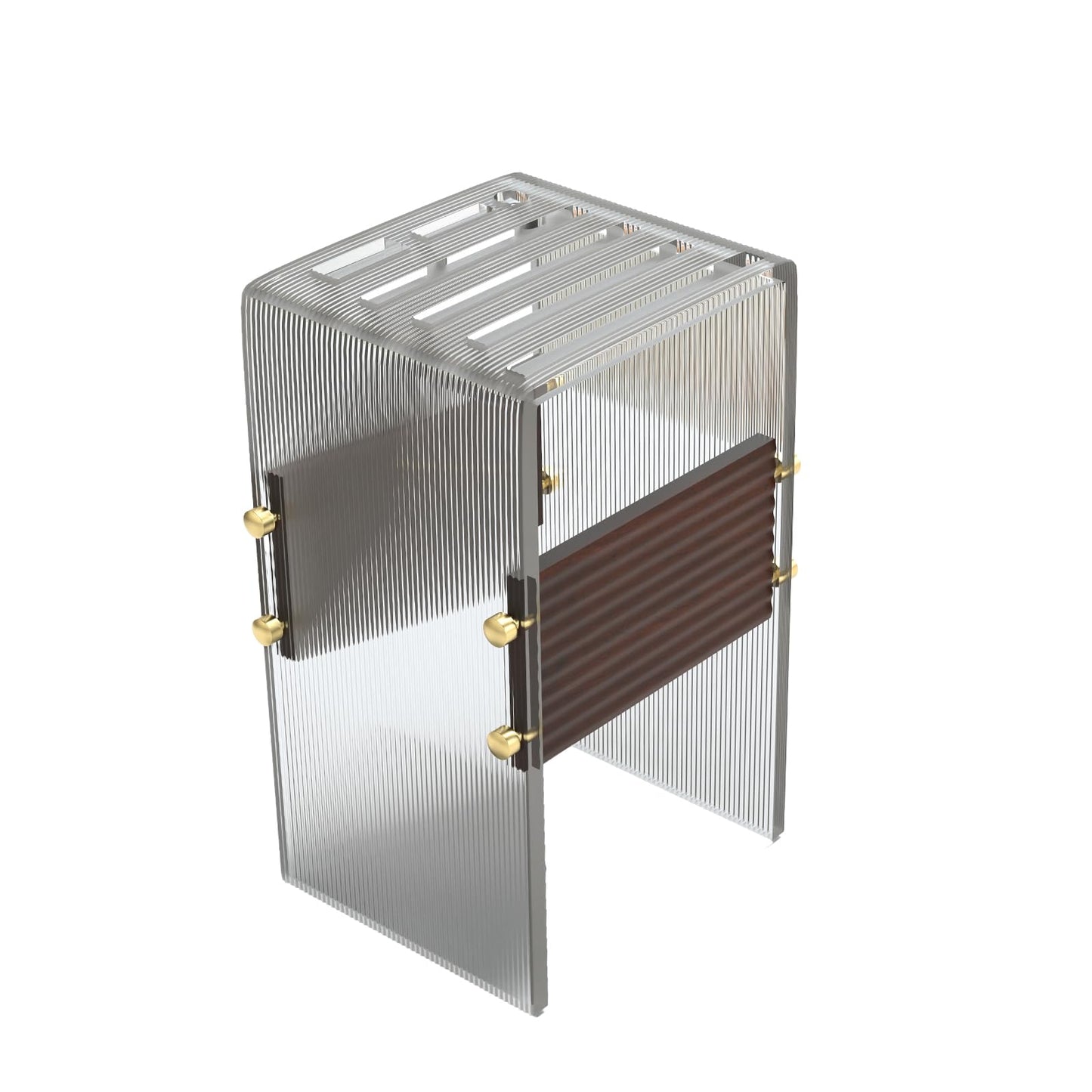 Acrylic Knife Block Holder, Display Stand with Transparent Striped, Kitchen Countertop Knife Holder with Non-Slip Base(Knives Not Included)