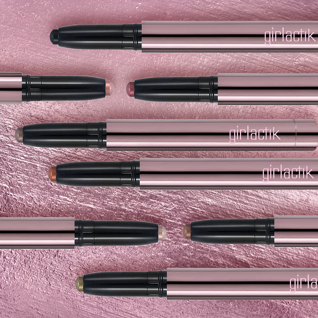 Girlactik Shadow Stick – Long-Wearing Cream Eyeshadow Stick, Blendable & Smudge-Resistant Eye Makeup – Vegan, Cruelty-Free, Easy One-Swipe Application (Cashmere)
