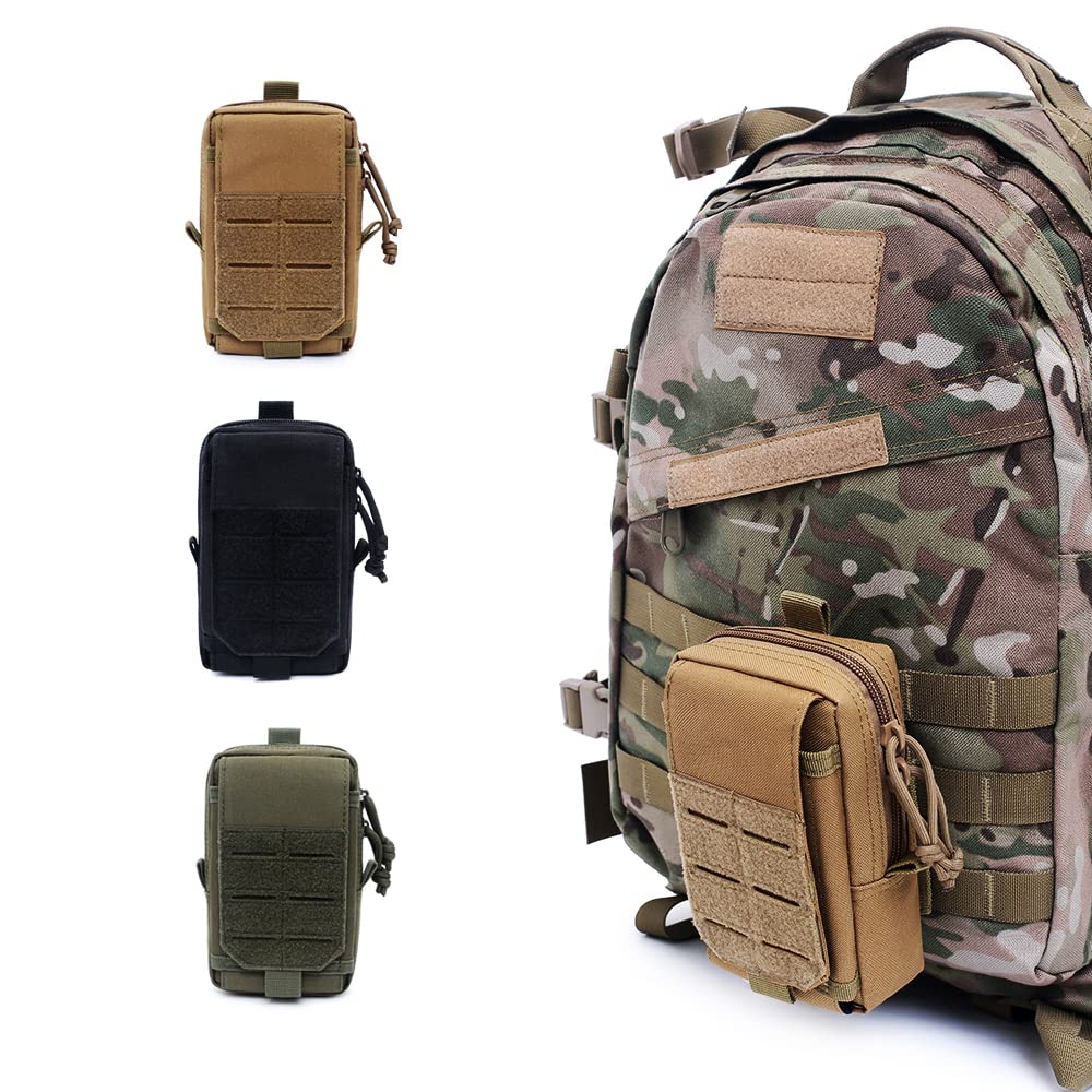 Tactical Molle EDC Pouch Cellphone Pouch Holder Utility Gadget Organizer Bag (Black)