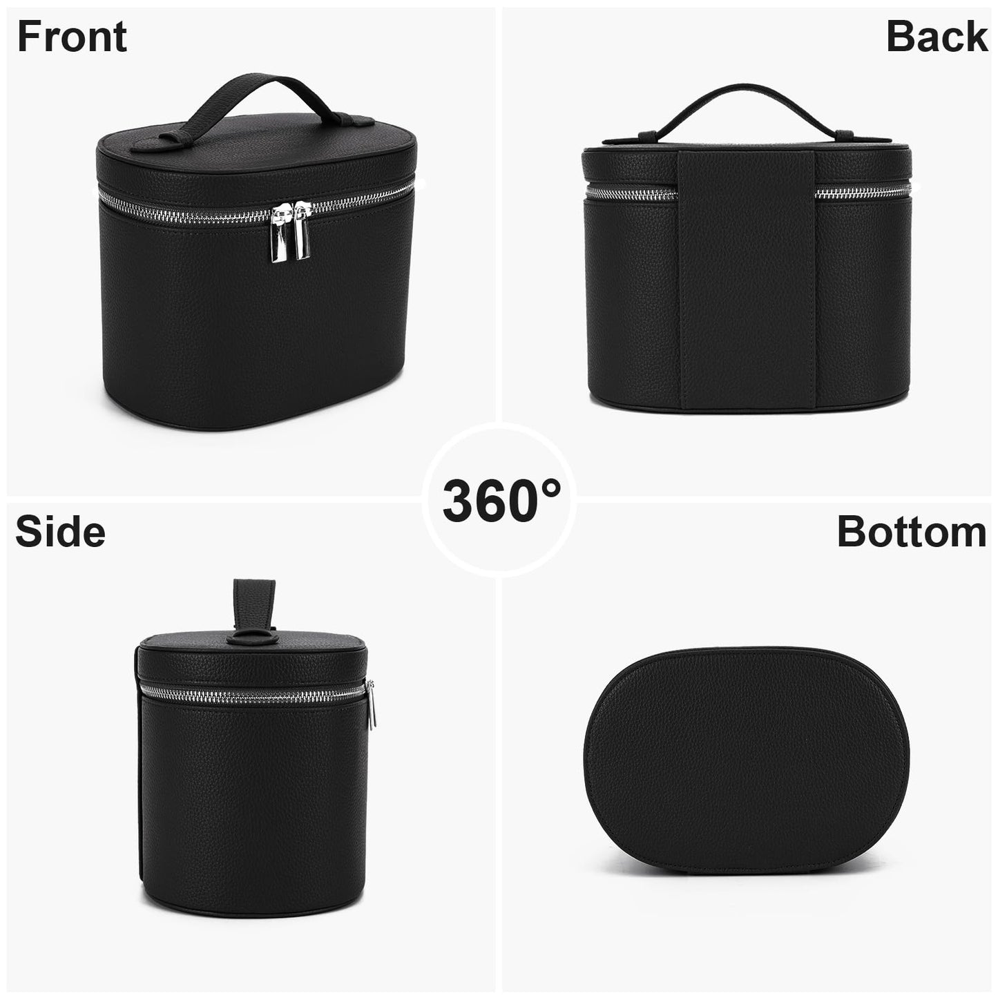 YFGBCX Makeup Bag Vanity Case with Removable Divider Travel Toiletry Bag Portable Cosmetic Bag Makeup Organizer Case