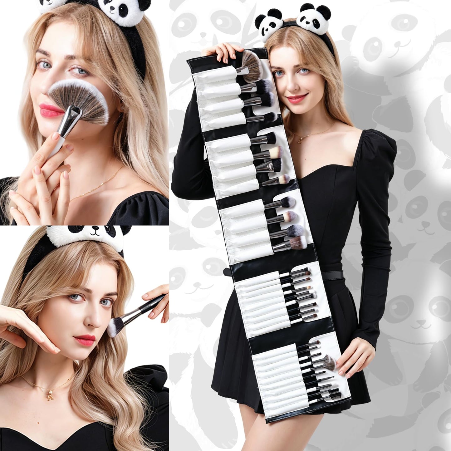 DUcare 31Pcs Pro Makeup Brushes Set with Organizer Dense Ultra Soft Bristle Luxury Make up Brushes for Foundation,Face Blending Powder, Contour, Bronzer,Highlight, Concealer, Eyeshadow