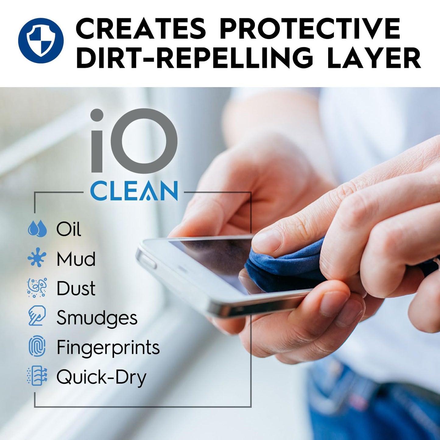 Screen Cleaner Spray (16oz - 473ml) – Best Large Cleaning Kit for LCD LED OLED TV, Smartphone, iPad, Laptop, Touchscreen, Computer Monitor, Electronic Devices, 3 Microfiber Cloths and 2 Nozzles