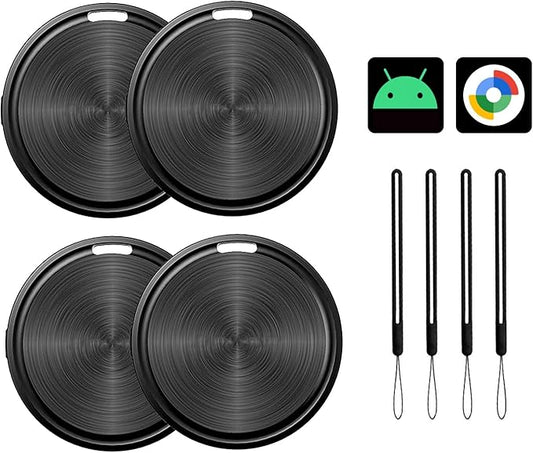 Air Tags-4 Pack Android Luggage Tracker Works with Google Find Hub App(Android Only), Loud Sound, Replaceable Battery, for Keys, Suitcase, Backpack, Wallet