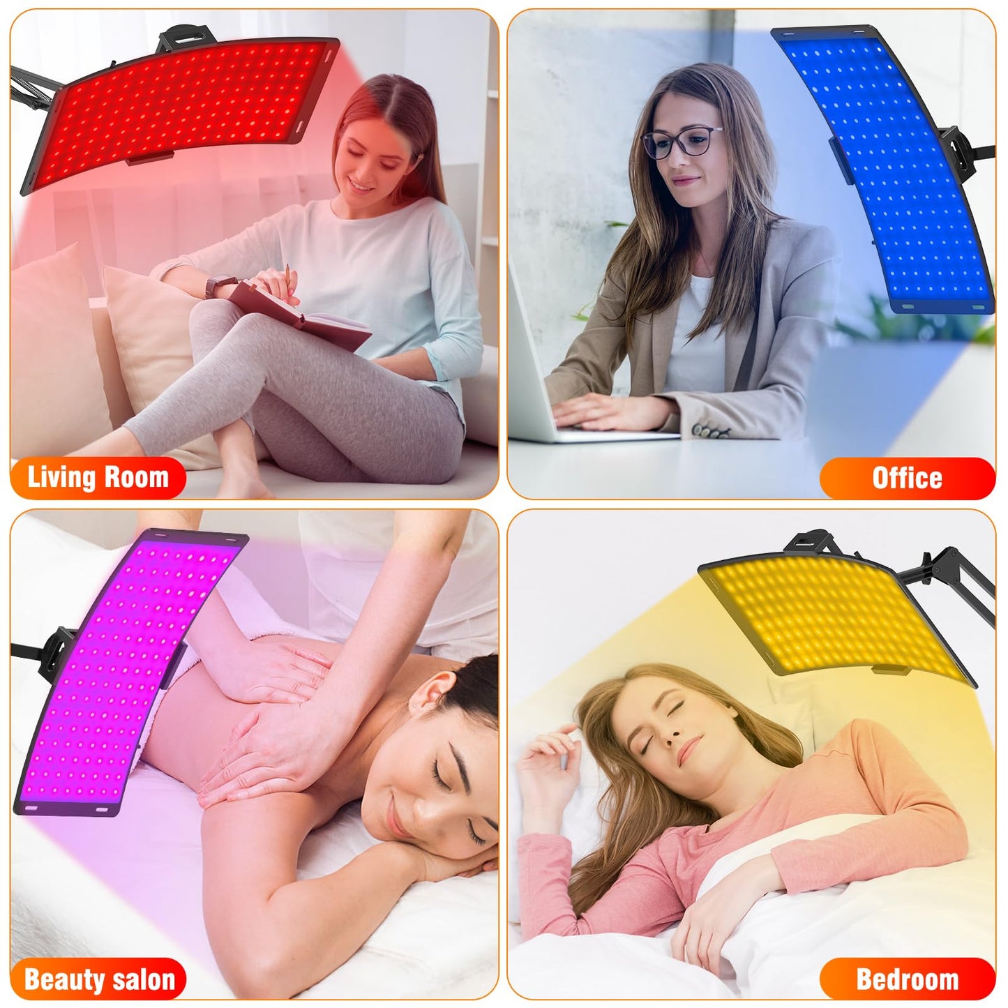 7 in 1 Portable Light Therapy for Face for Body Lamp with Stand, 920nm Red Infrared Light Therapy Device, LED Face Skin Body Skin Care at Home