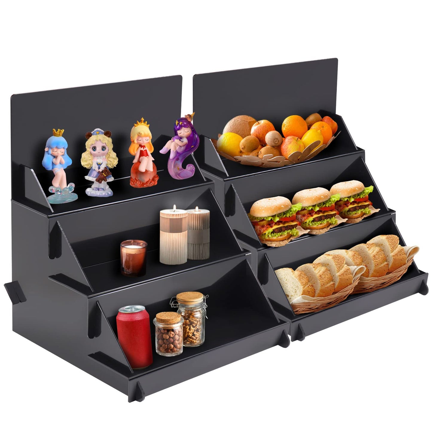 MgcSTEM 18.55"x16"x15" Portable Product Display Stand - Black Table for Craft Shows, Retail, Farmers Markets, Candy, Vendors - Repeatable Assembly/Disassembly Shelf