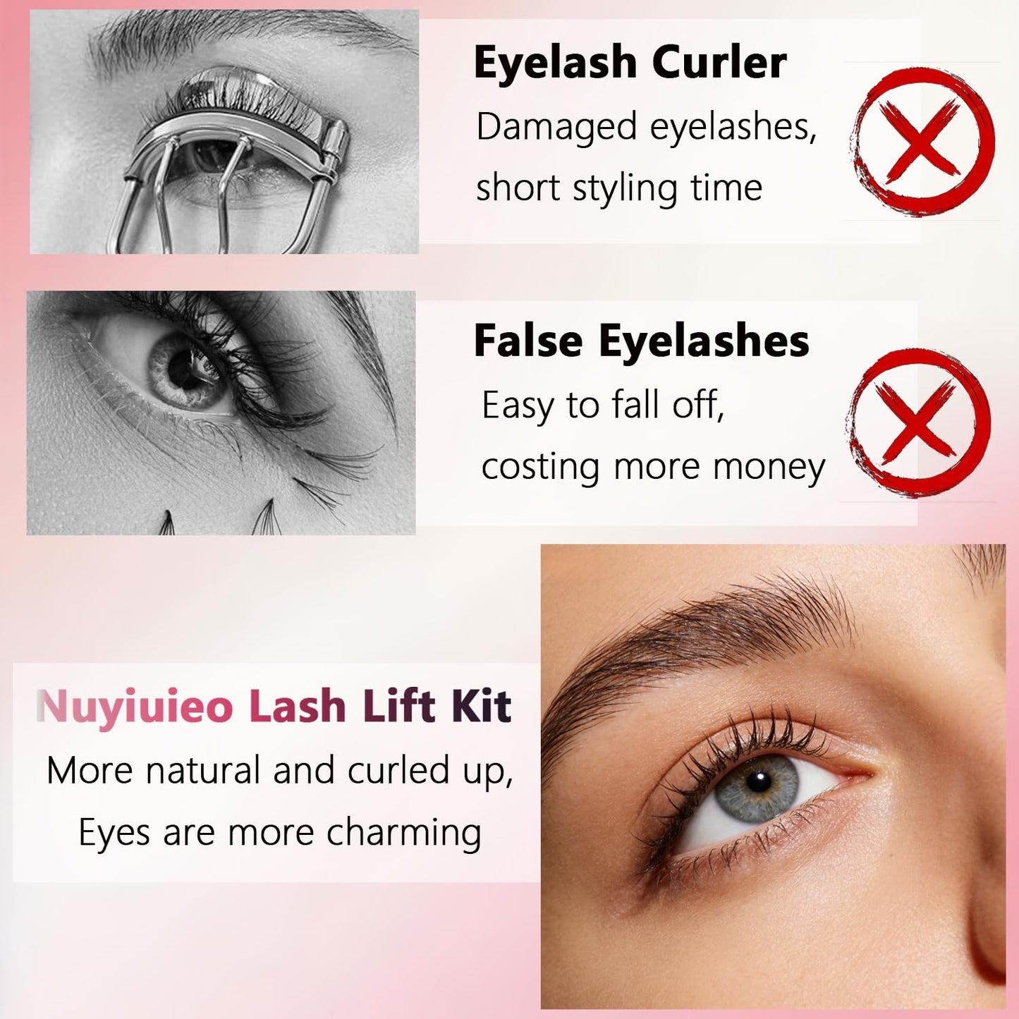 Korean Lash Lift Kit, Eyelash Perm Kit, Professional Kit de Pestañas for Long-Lasting Curl, DIY Lash Perm Easy to Use at Home Diy & Salon, Lasts For 4-6 Weeks