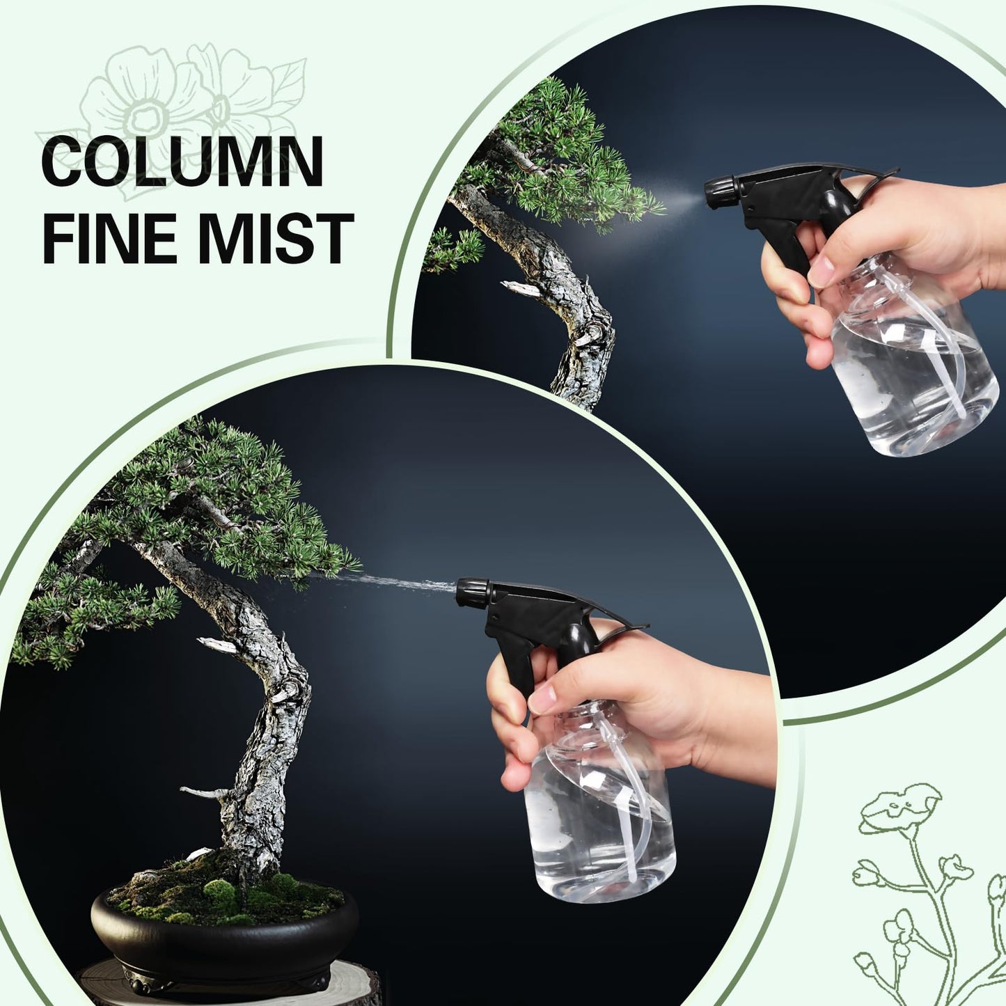 Thsofam 20 Pieces Plastic Spray Bottles Bulk 8 oz/250ml Small Empty Spray Bottles Sprayer for Hair Mister Spray Bottle Watering Plants Showering Pets