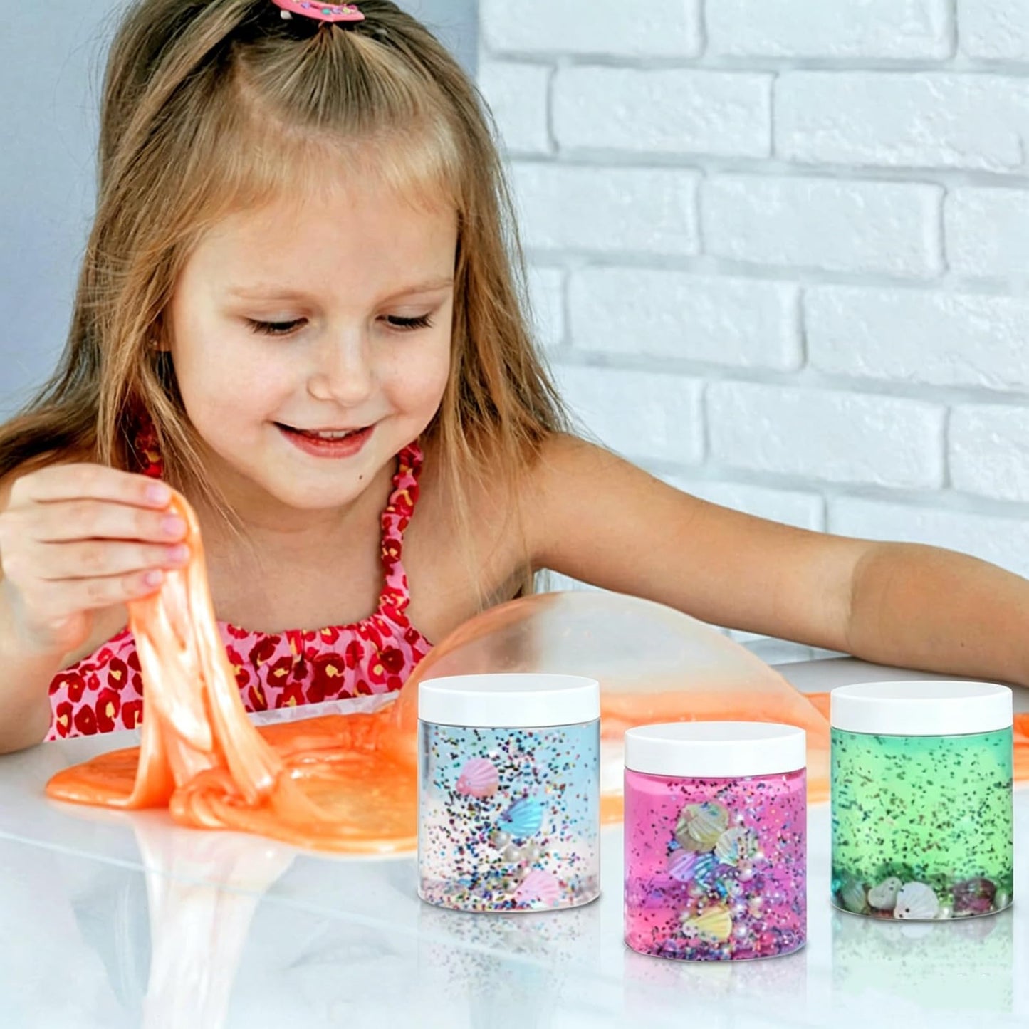 12 Pack 8 Oz Plastic Jars with White Lids, 8oz Small Plastic Containers with Lids for Cosmetic Makeup Beauty Products, Slime, Sample, Travel, BPA Free | Wide Mouth | Refillable