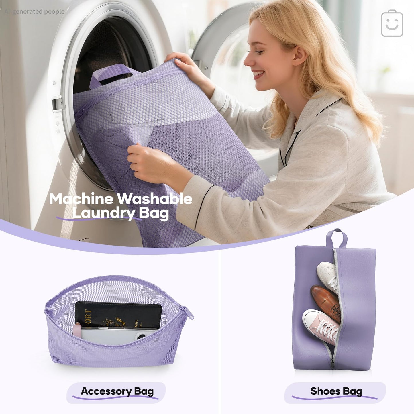 Veken 9/11 Set Compression Packing Cubes for Travel Essentials,Compressible Expandable Large Luggage Suitcase Organizer Bags for Clothing,Space Saver Bags with Over 1000 pcs of Mesh Holes(Purple Gray)