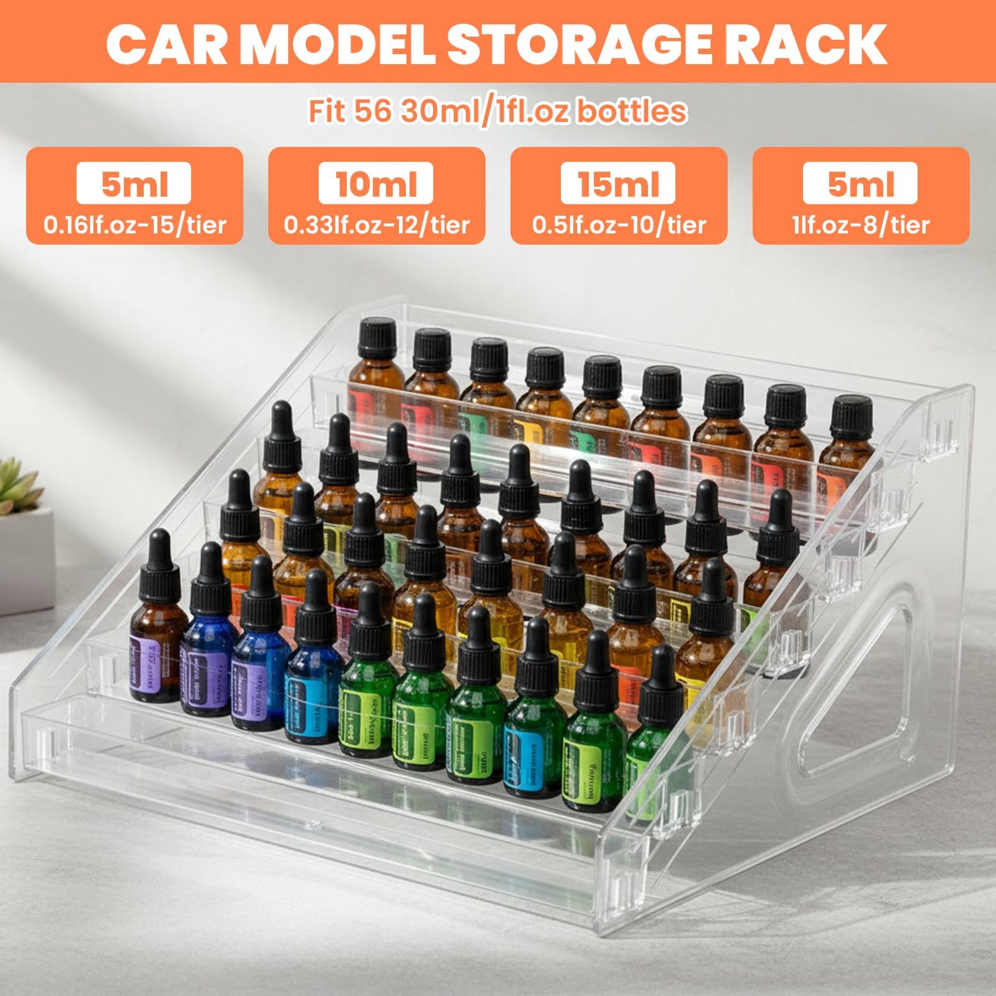 PercyEffie 2 Pack 7 Tier Oil Nail Polish Display Rack Sunglass Essential Nail Polish Organizers Acrylic Makeup Oils Ink Storage 84 Bottles Nails Polishs Large Capacity No Tool Needed Assembly Clear