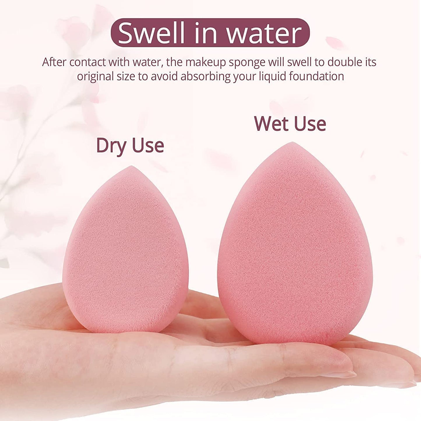 BEAKEY 12pcs Triangle Powder Puffs & Flat Duo Patented Makeup Sponge Set of 2