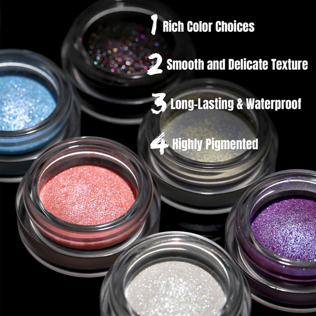 YABINA 10 Colors Baked Shimmer Metallic Long Lasting Eyeshadow Palette Makeup Cosmetics (01)