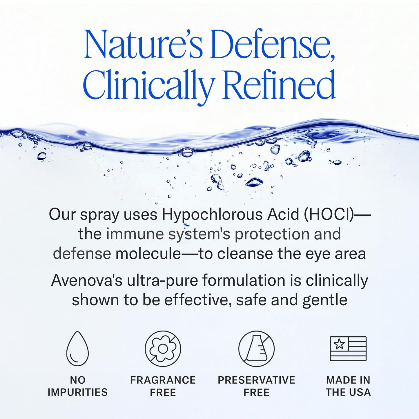 Avenova Eyelid and Eyelash Cleanser Spray with Dry Wipes - Daily Clean Duo with Gentle, Pure Hypochlorous Acid Spray and Eyelid Wipes for Eye Irritation - 20ml Glass Bottle, 30-Count Eye Wipes