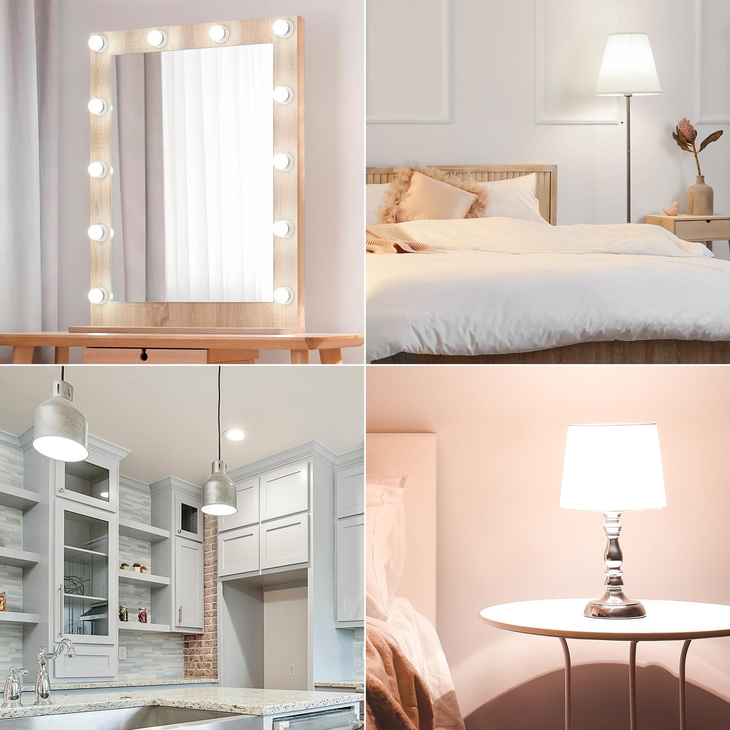 DEGNJU LED Vanity Light Bulbs, 60W Equivalent, Bathroom Light Bulbs 5000K Daylight White, 800 Lumens, G25 Globe Bulb for Makeup Mirror, Round Shape, 7W, 120V, Non-Dimmable, 10 Pack