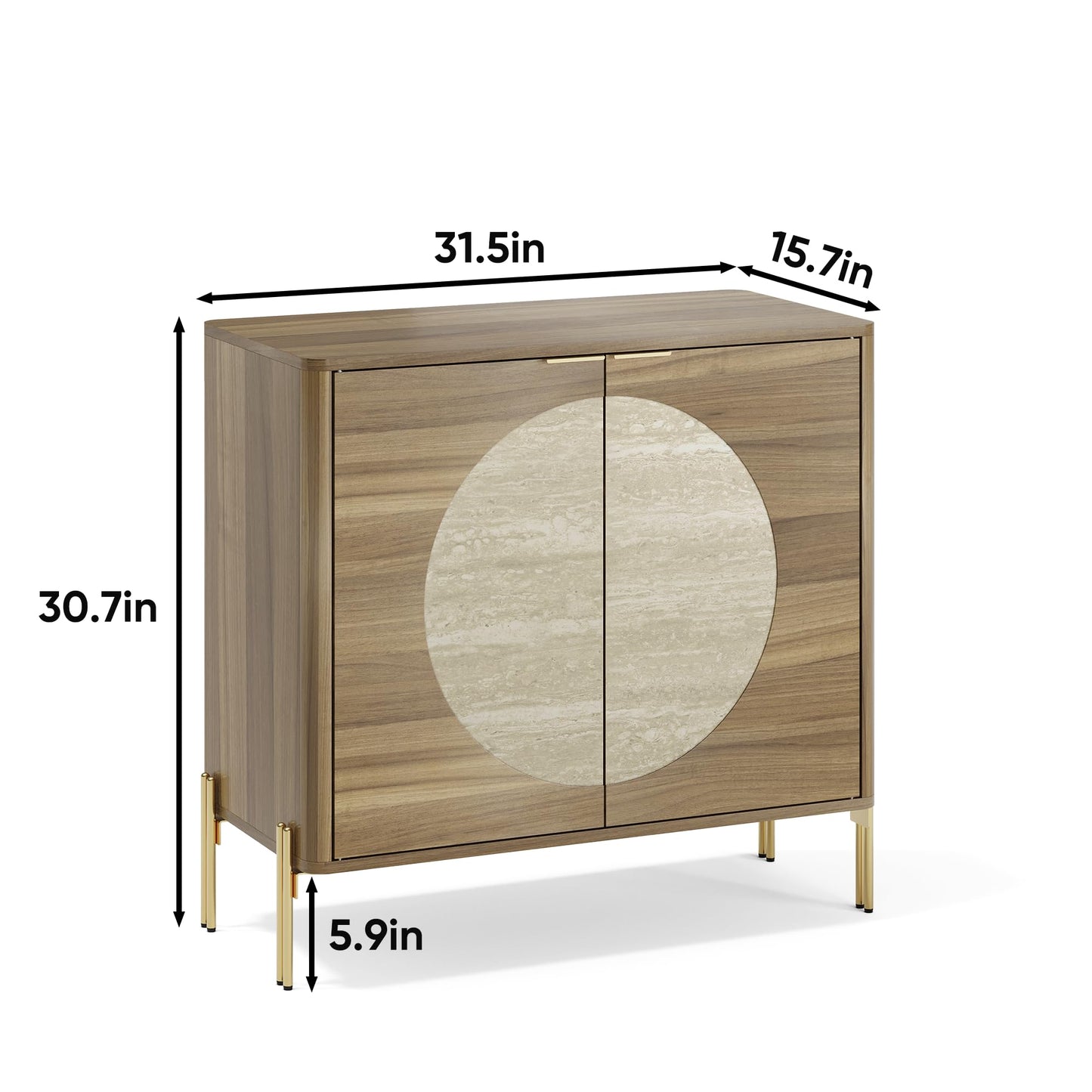 Morwdxef Modern Sideboard Cabinet with 2 Doors and Adjustable Shelves, Sideboard Buffet Cabinet with Storage, Storage Console for Kitchen, Coffee Bar, Entryway