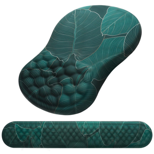 Laokiiy Ergonomic Mouse Pad with Wrist Support and Keyboard Wrist Rest Set