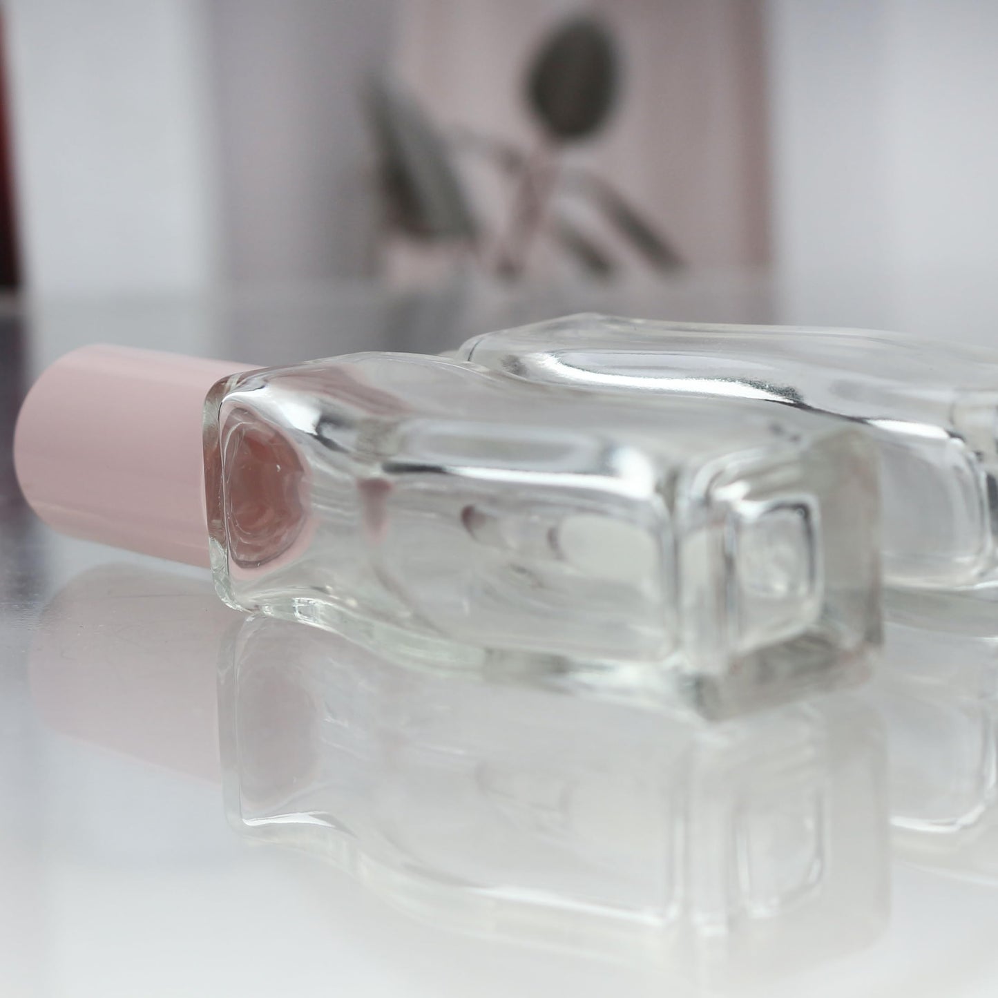 COSIDEA 30pcs 8ml Pink Empty lip gloss tubes glass lipgloss tube with wand bottles for coconut oil liptin refill container