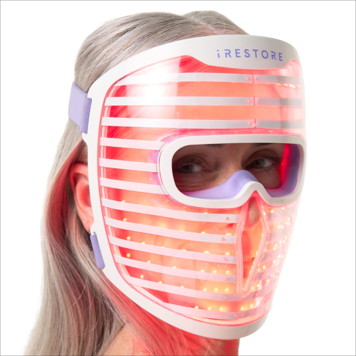 iRestore Elite Glow Complete Care Set: Elite Hair Device with Battery Pack + LED Face, Neck & Chest Masks