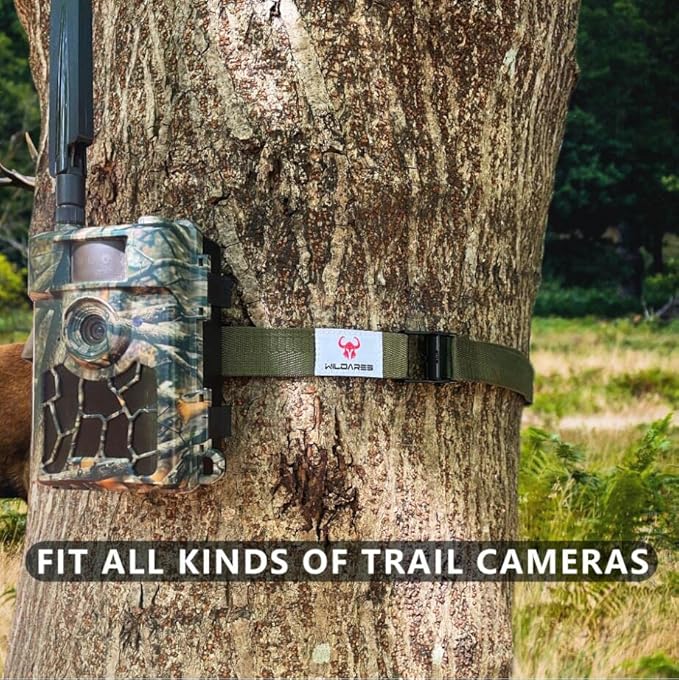 1" x 6.6' Trail Camera Strap,1800 lbs,Heavy-Duty Game Camera Strap,Tree Belts,Durable Nylon Fiber,Alloy Buckle (Brown 10Pcs)