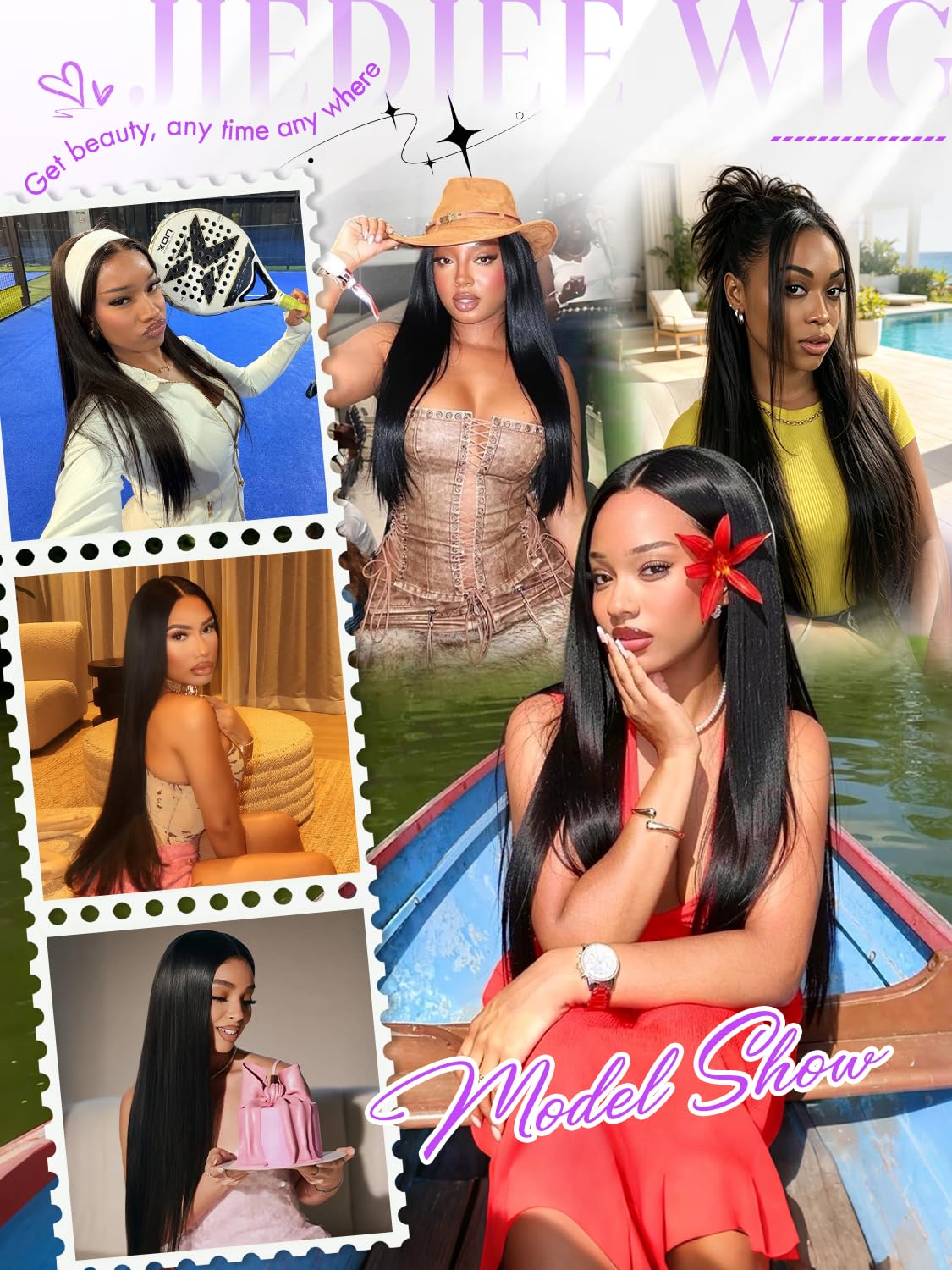 Jiediee 13x6 Lace Front Wigs Human Hair 30 Inch Straight Wigs Human Hair Lace Front Wigs for Women 200% Density Natural Black Wig HD Transparent Lace Closure Wigs Human Hair