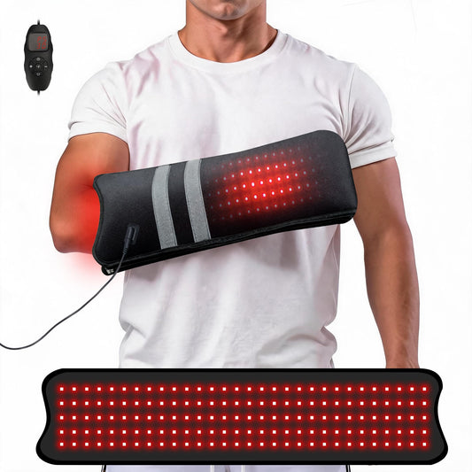 Red Light Therapy for Hands, 150 LEDs, 17"×4", 660nm Red Light & 850nm Near Infrared Light Therapy Device, Full Body Use for Back, Shoulder, Hand & Elbow Joint Muscle Support, Adjustable Modes