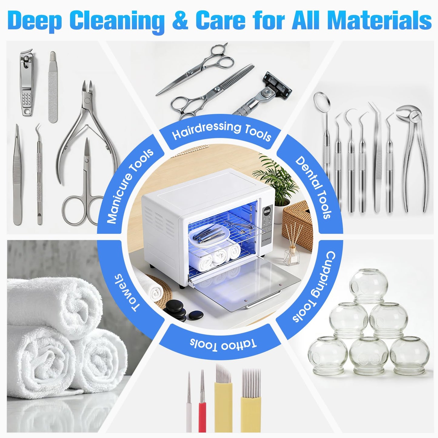 Beauty Star S-terilizer for Estheticians, 24L Nail Dryer and Cleaning Cabinet Box for Barbers, Nail Studio, Beuaty Salon and Home Maintains Tool Cleanliness