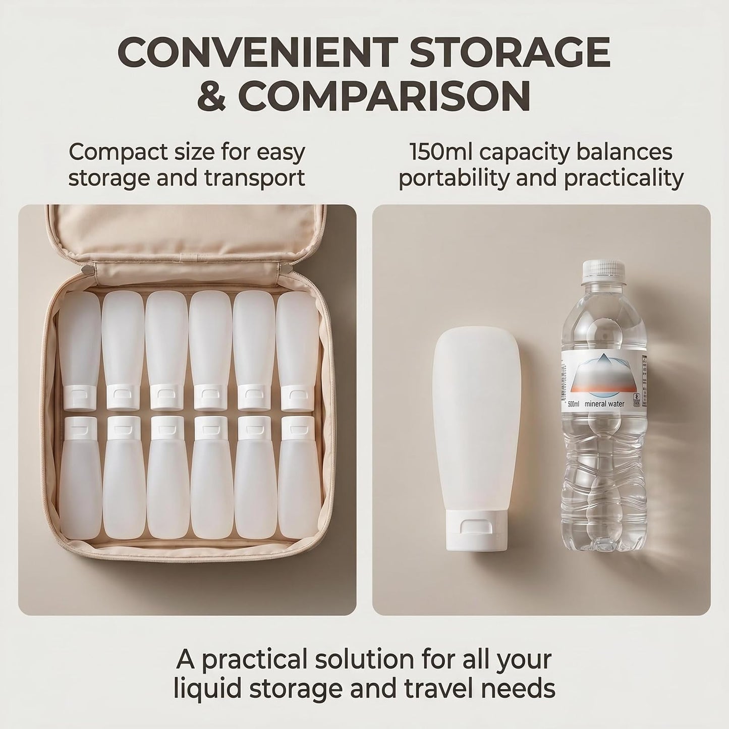 12Pcs 150ml/5oz Clear Plastic Empty Refillable Travel Cosmetic Tubes Squeeze Bottle With Flip Cap Makeup Sample Container Dispenser for Facial Cleanser Shampoo Body Hand Lotion Shower Gel