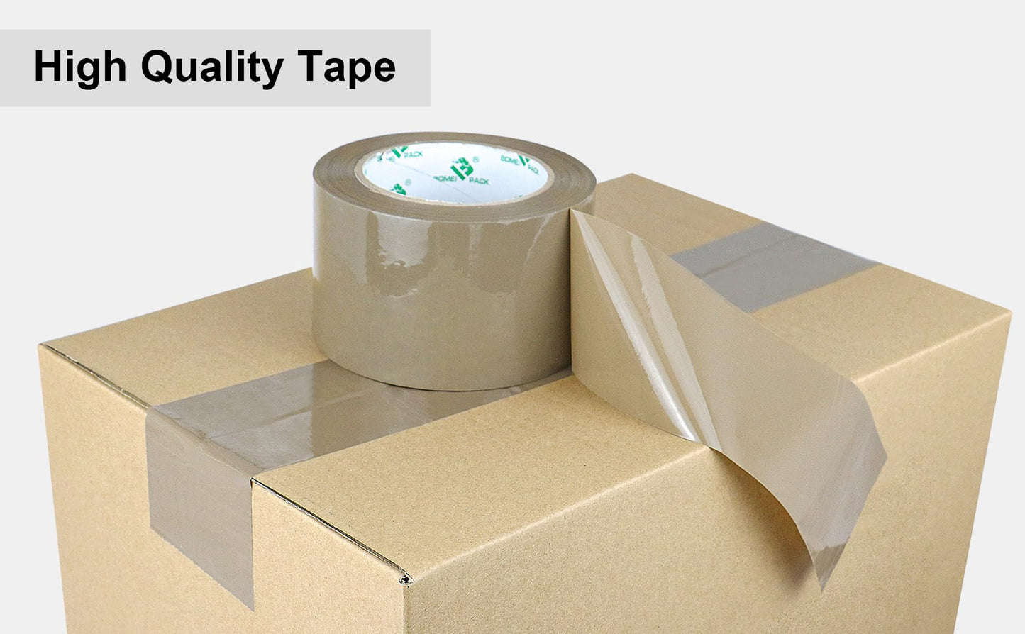 BOMEI PACK Brown Packing Tape 18 Refills 2.4Mil x 3 Inch x 55 Yard, Heavy Duty Pakaging Tape for Sealing, Shipping, Moving and Storage