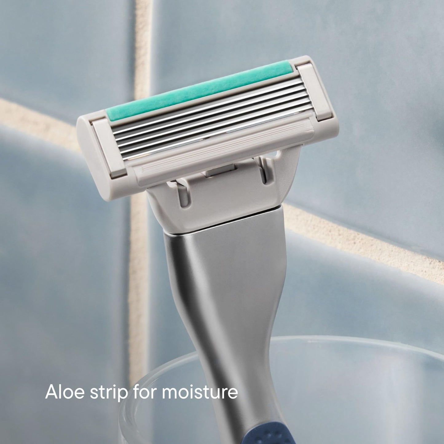 Harry's Plus Shaving Kit for Men - Premium Handle, 5 Razor Blade Cartridges, Foaming Shave Gel, and Travel Blade Cover - TSA Approved Travel Essentials - Advanced Pivoting System - Tide