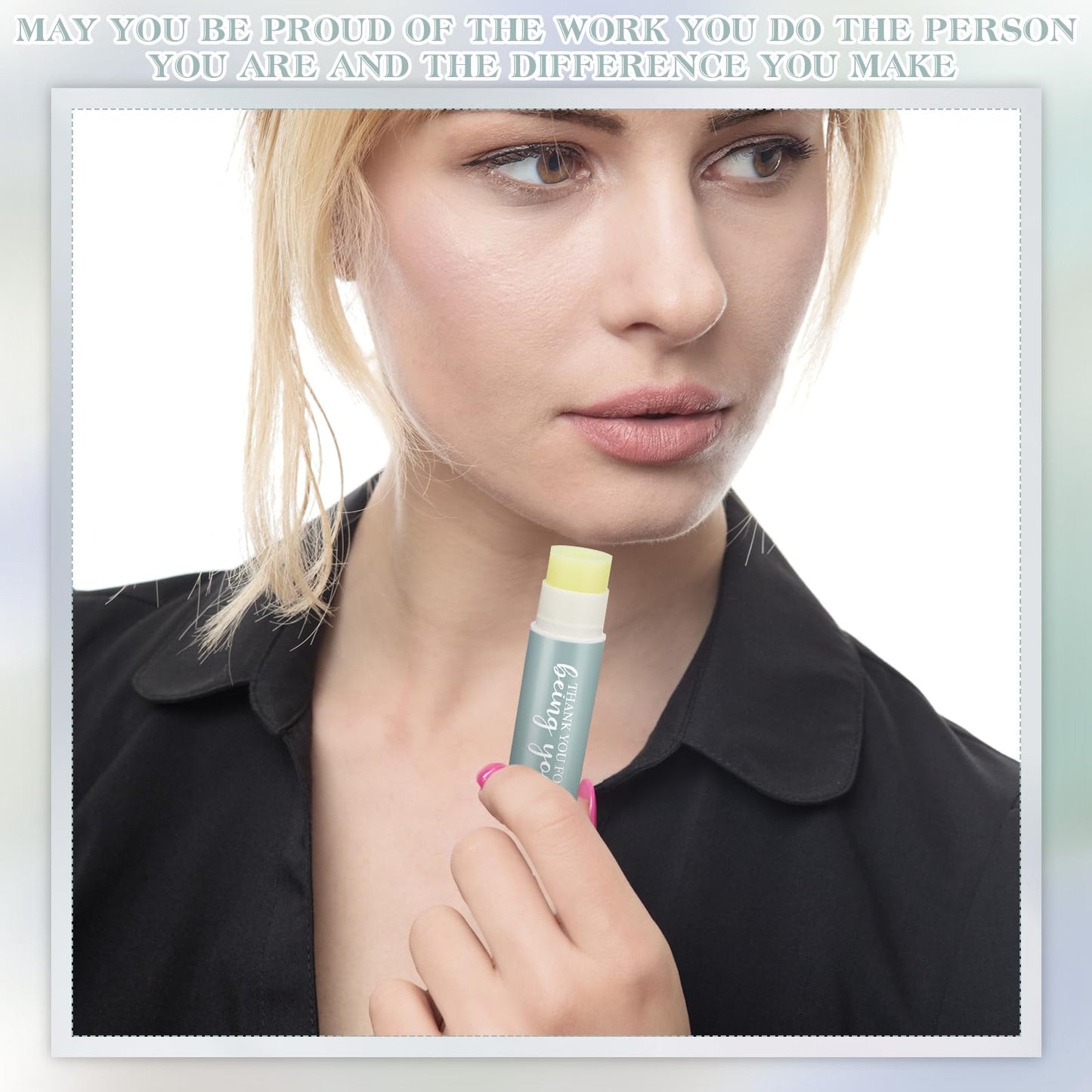 Swiffen 100 Sets Employee Appreciation Gifts Lip Balm Bulk Thank You Gifts for CNA Nurse Paraprofessional Women Team Coworkers Staff Volunteer Baby Shower Bridal Wedding Favors for Guests