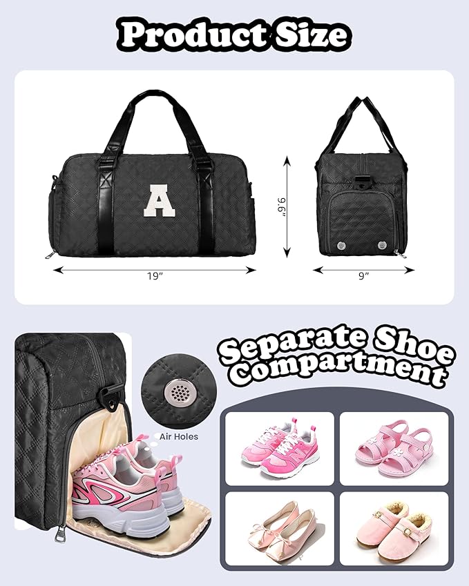 Girls Birthday Gifts, Travel Duffel Bag, Personalized Weekender Bag, Monogram Overnight Bag Gift for Grandmother, Birthday Gifts Personalized Gifts Bridesmaid Gifts, Mom Gifts