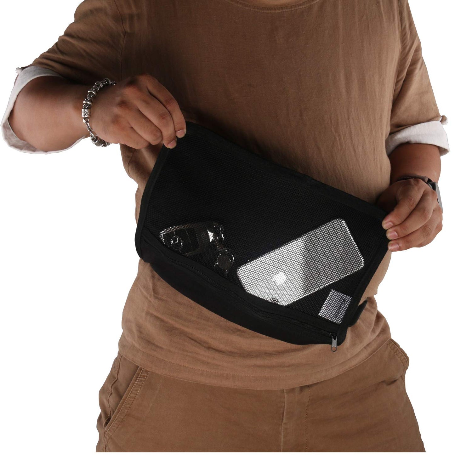 Electrican's Pouch Tool Belt Pouch for with Many Pockets for Maintenance Tool Bag Tool belt (black)