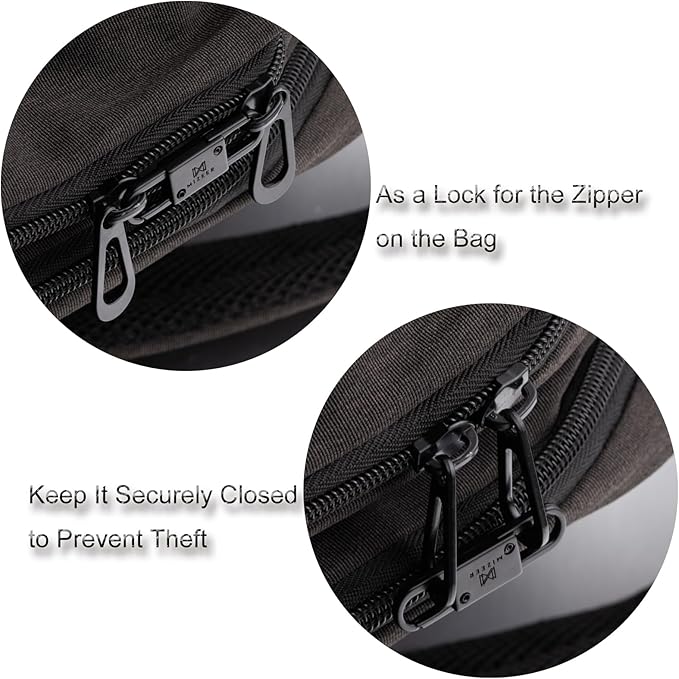 Mizeer 2 Size Theft Deterrent - Anti Theft Clips Keep Zipper Closed - Zipper Locks for Backpacks, Purses 4pcs Bronze