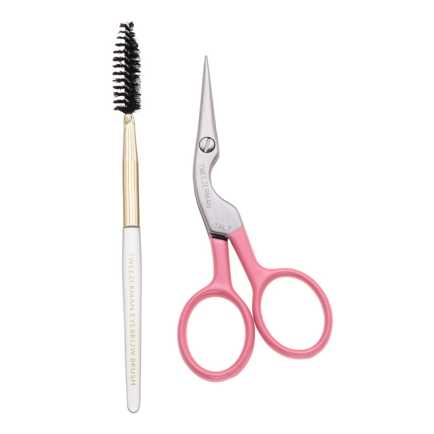 Tweezerman Exclusive Tea Rose Eyebrow Shaping Scissors and Brush Set