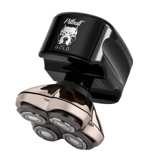 Skull Shaver Pitbull Gold PRO GX5 — Head & Face Shaver for Bald Men | Cordless Wet/Dry Rotary Razor
