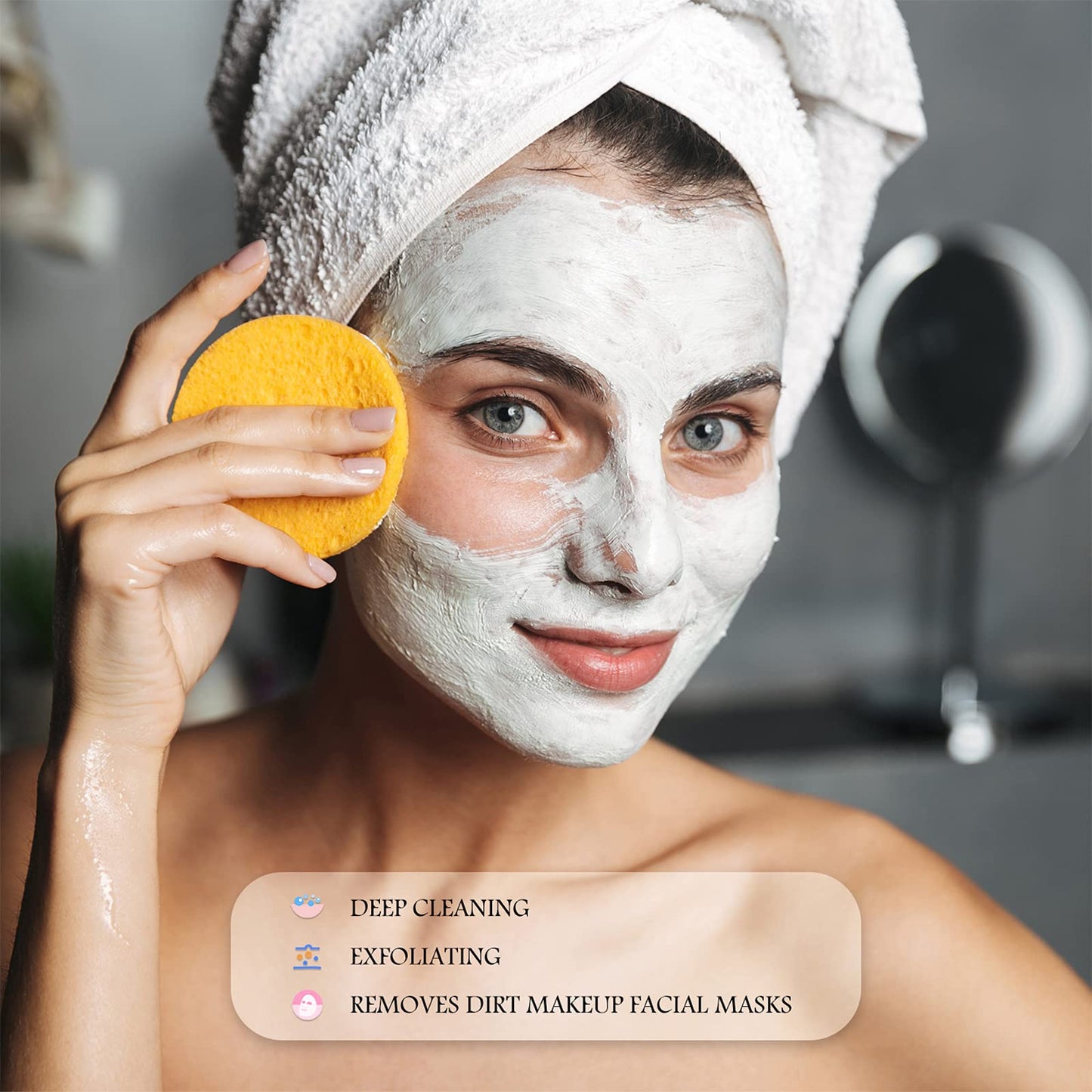 Patelai 600 Pcs Compressed Facial Sponges for Makeup Removal and Exfoliating, Soft and Gentle Cleansing Pads for Women, Ideal for Sensitive Skin (Yellow)