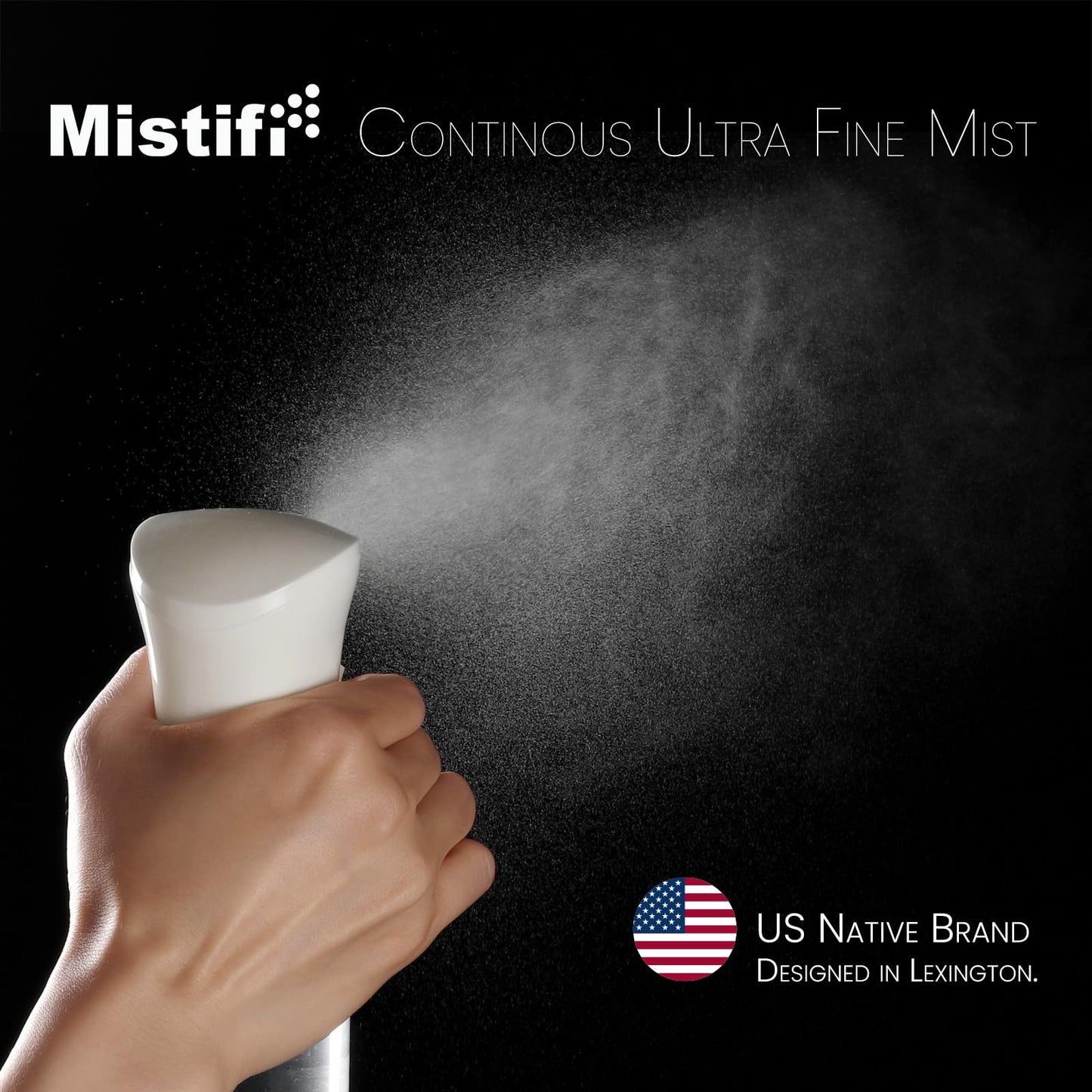 Mistifi Continuous Mist Spray Bottle – Ultra Fine Refillable Water Mister for Hair, Plants, Cleaning, Skincare, Salon & Home Use　(500ml 2Pcs, Transparent bottle)