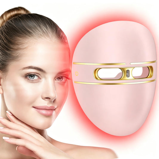 F FIWENE FSA-HSA Eligible LED Face Mask Light Therapy, Red Light Therapy for Face Wrinkle, Blue Light Therapy Mask for Face Acne, Rechargeable,Anti-Aging,Blemish Repair,Brightens Skin Tone