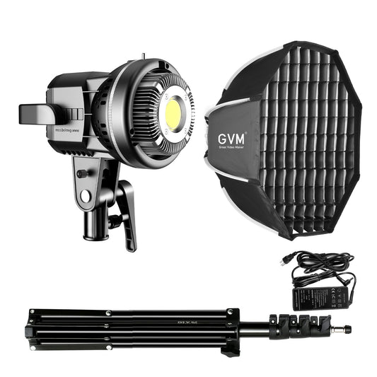 GVM 80W Softbox Lighting Kit with APP Control, Professional Studio Photography Lighting with Digital Display, LED Video Light Color Temperature 5600K and CRI 97+ for Portrait Product Fashion Shoot