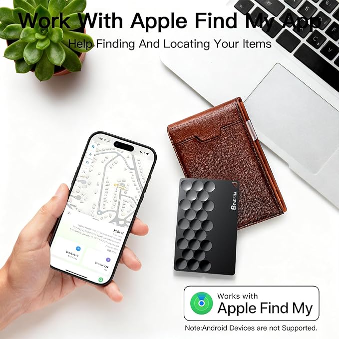 Smart Tracker with Apple Find My, Bluetooth Wallet Finder, Item Locator Tracking Device, for Keys, Wallet, Luggage, Pet, Bag