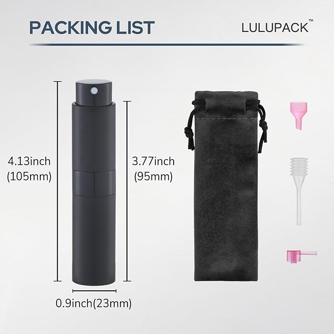Travel Perfume Bottle Refillable - Cologne Spray Atomizer Mini - Small Travel Size Empty Sprayer for Refill Sample Container - Portable Fragrance Decant Dispenser for Women Men 8ml 6PCS Matte