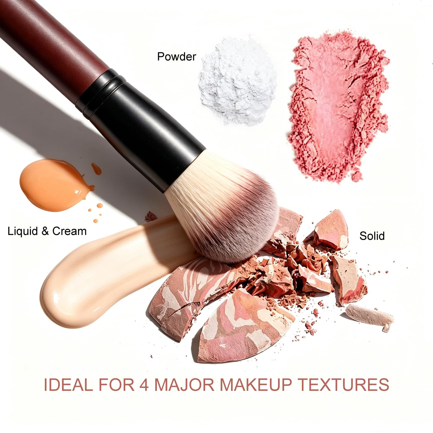 Yasingsi Makeup Brushes Premium Synthetic Foundation Powder Concealer Blending Blush Contour Eyeshadow Eyeliner 26Pcs Makeup Brush Set Red for Women Girl with 2 PU Leather Bags