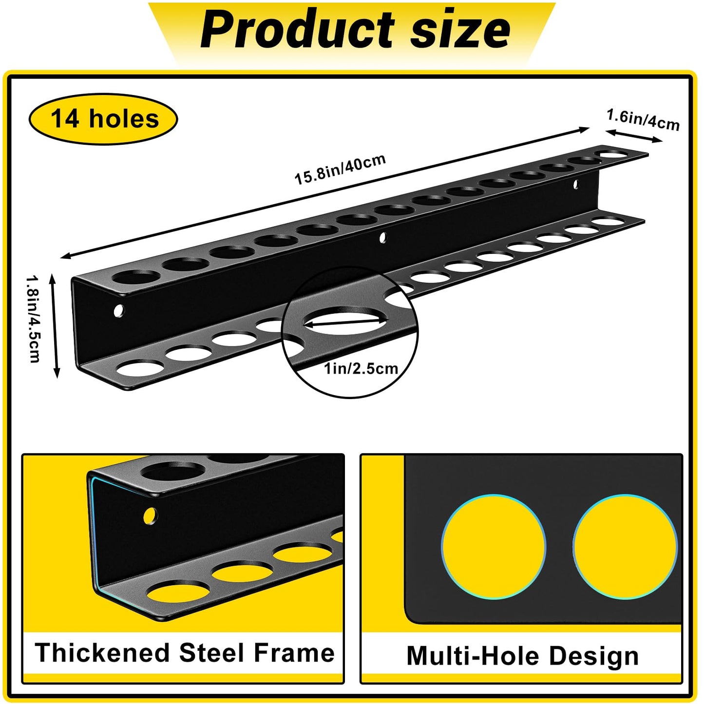 jsyonii Screwdriver Plier Organizer Wall Mount,Screwdriver Rack,Metal Plier Holder Utility Tool Holder Organizers and Storage Rack for Garage Workshop Workbench Tool Chest Cart,1 PCS