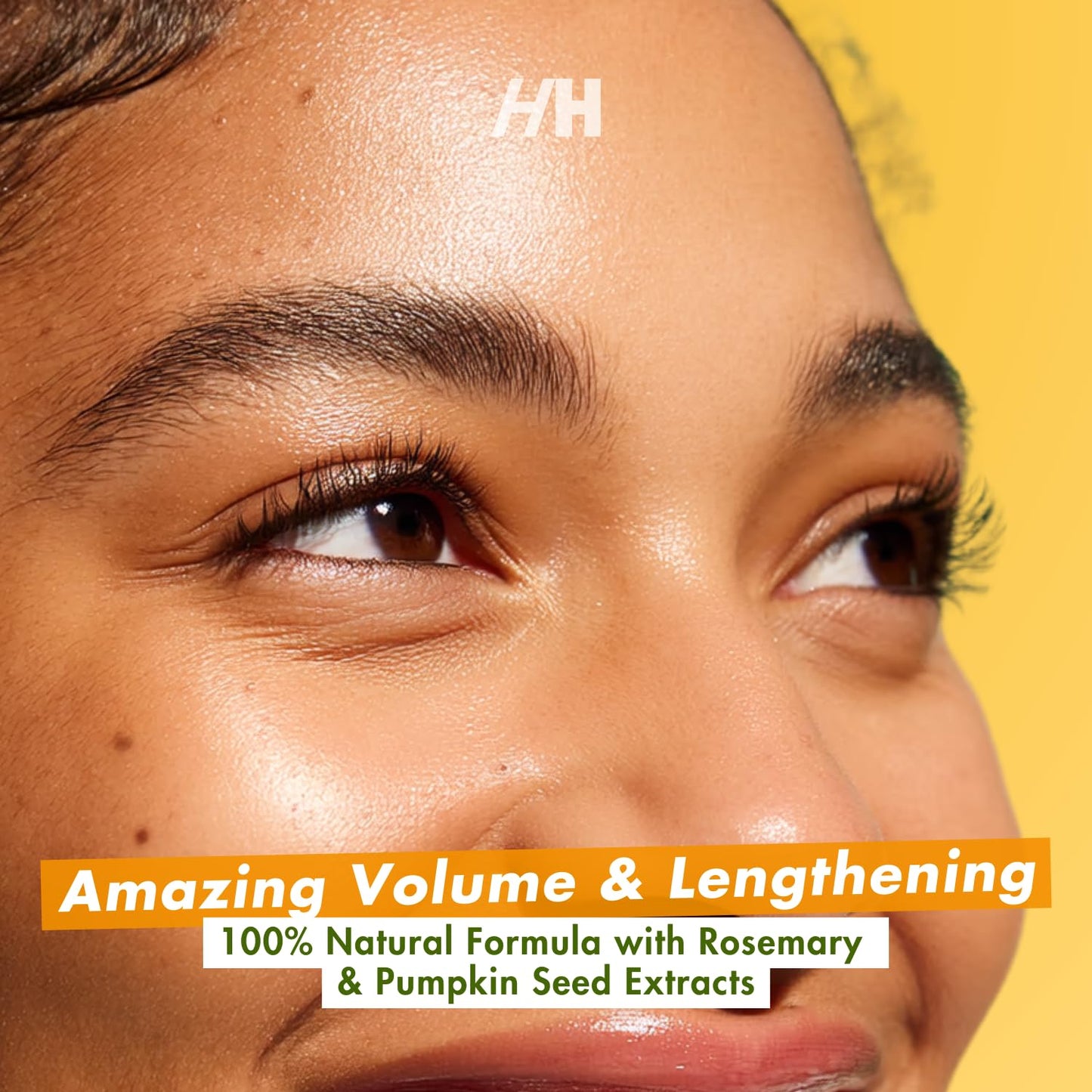 Handmade Heroes 100% Natural Eyelash Serum - Rosemary and Pumpkin Seed Oil for Fuller and Longer Looking Eyelashes, Lash Enhancing Serum for Natural Lashes, Extensions & Eyebrows