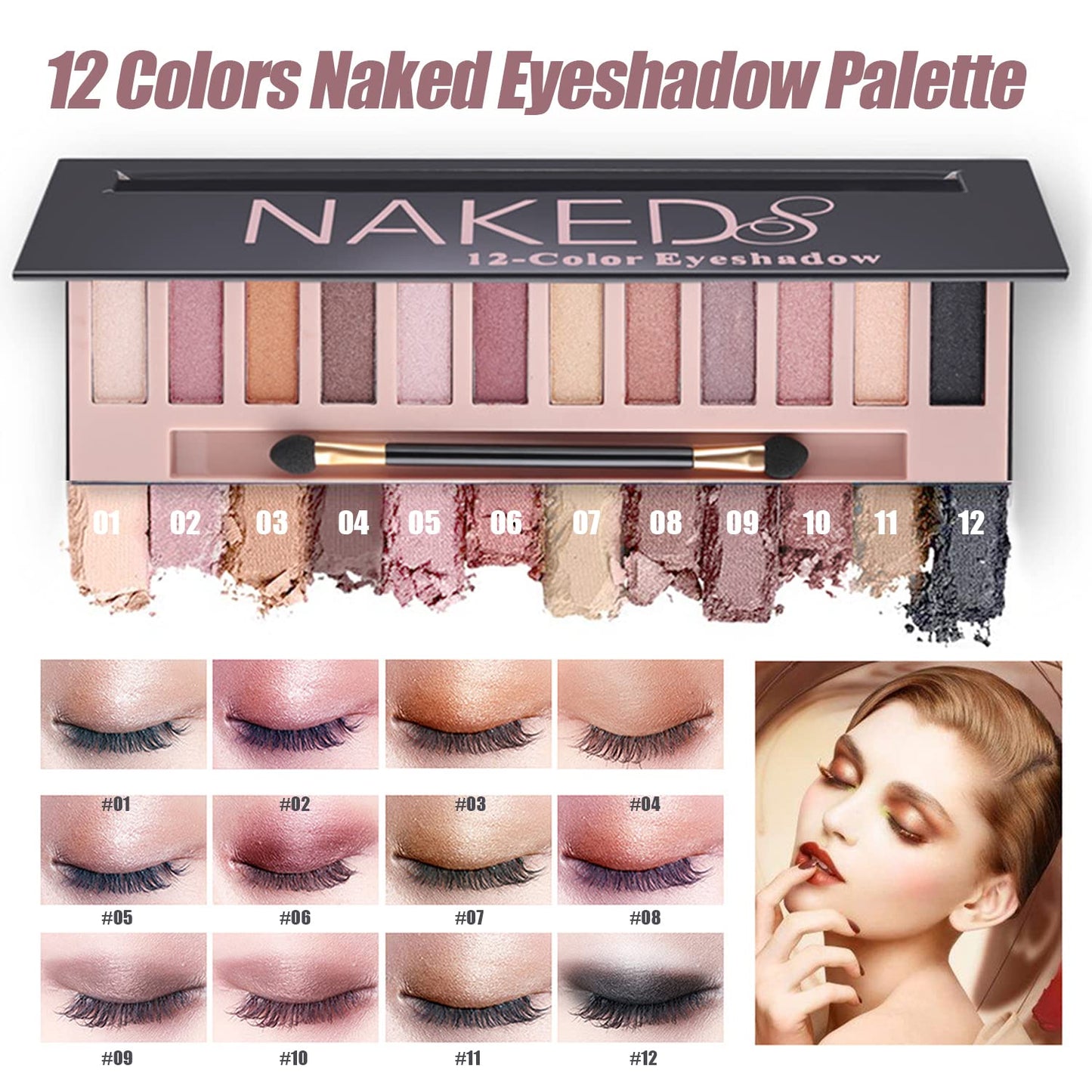 All in One Makeup Kit for Women Full Kit - Travel Make Up Gift Set Includes Eyeshadow, Foundation, Lipstick Set, Eyebrow Soap, Eyeliner Stamp, Mascara, Brush, Sponges - Ideal for Daily Wear & Gifting