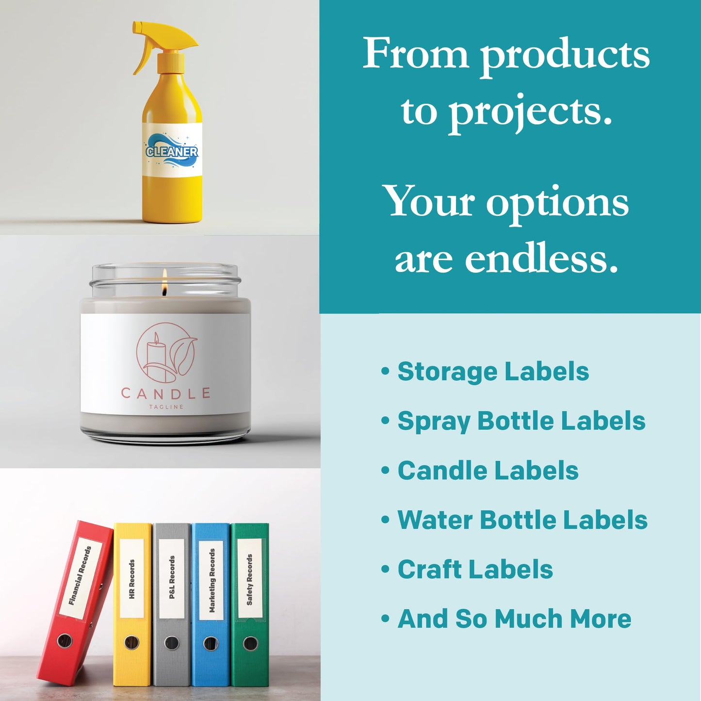 Premium Label Supply Matte White Water Bottle Stickers- NOT Waterproof – 8" x 2" – Laser/Inkjet Compatible – (5 per Sheet), 25 Sheets – 125 Total Adhesive Labels