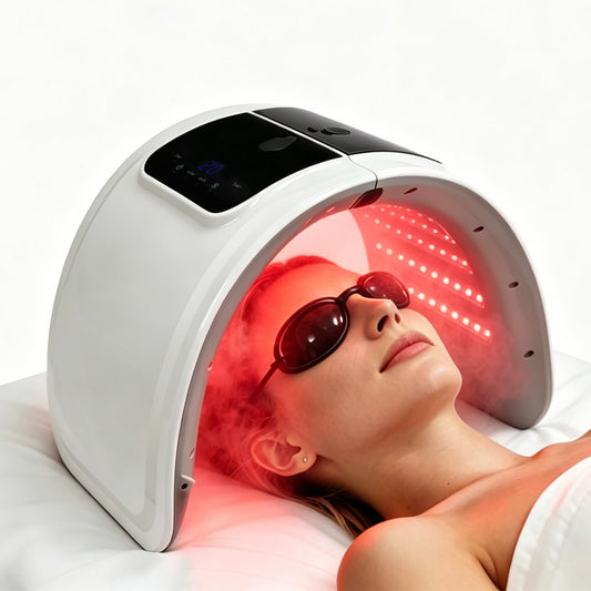 BEICNWOD 7 Color LED Face Mask with Spray, Facial Light,Red Light Therapy Facial Skin Care Device for Home Use
