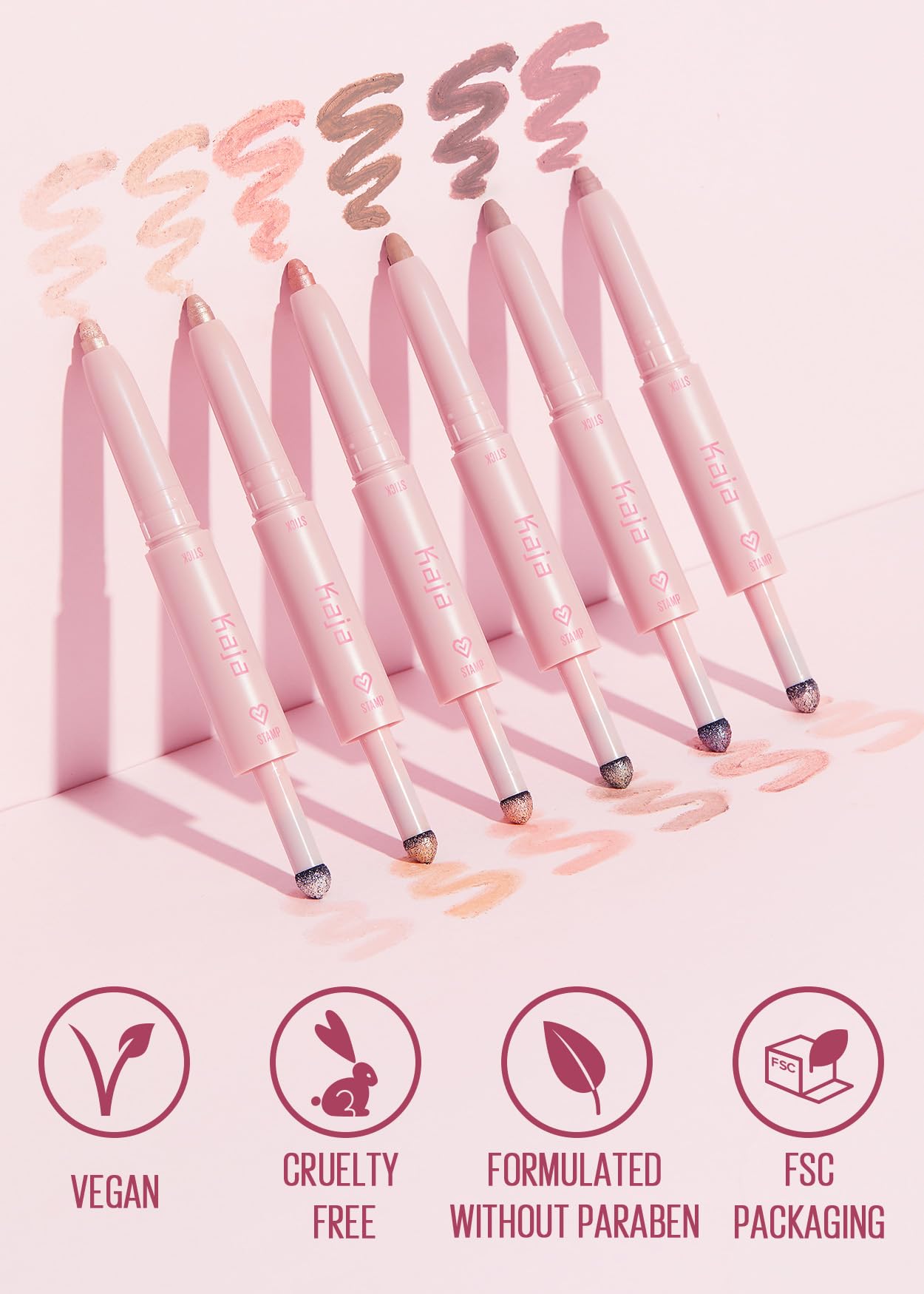 Kaja Eyeshadow - Wink Dazzle 03 Peach Sprinkle (Shimmer) | Glitter, Smudge Proof, Creamy Formula, Vegan, Cruelty-Free, Creamy, Blendable, High Pigmentation Shimmer Stick, Long Lasting, Waterproof