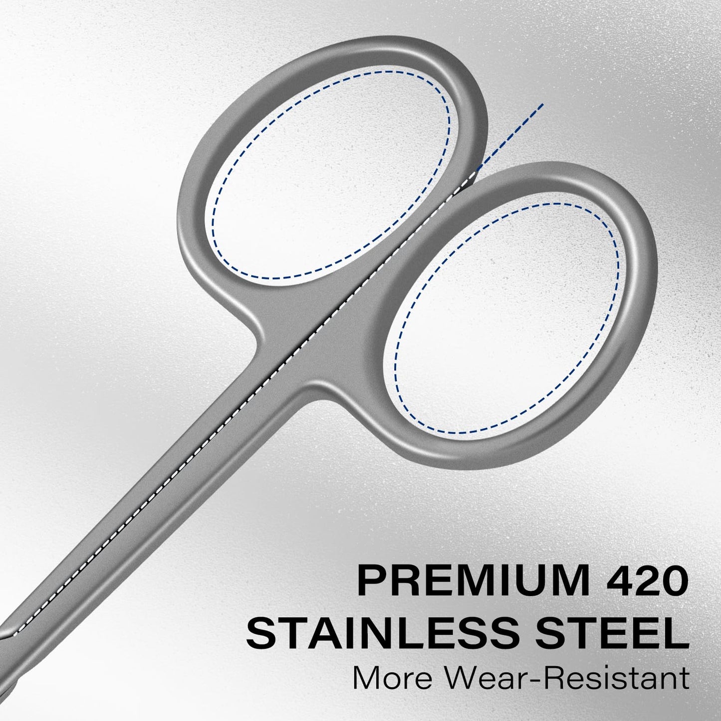 GöSol Cuticle Scissors Extra Fine Curved, Professional Russian Style