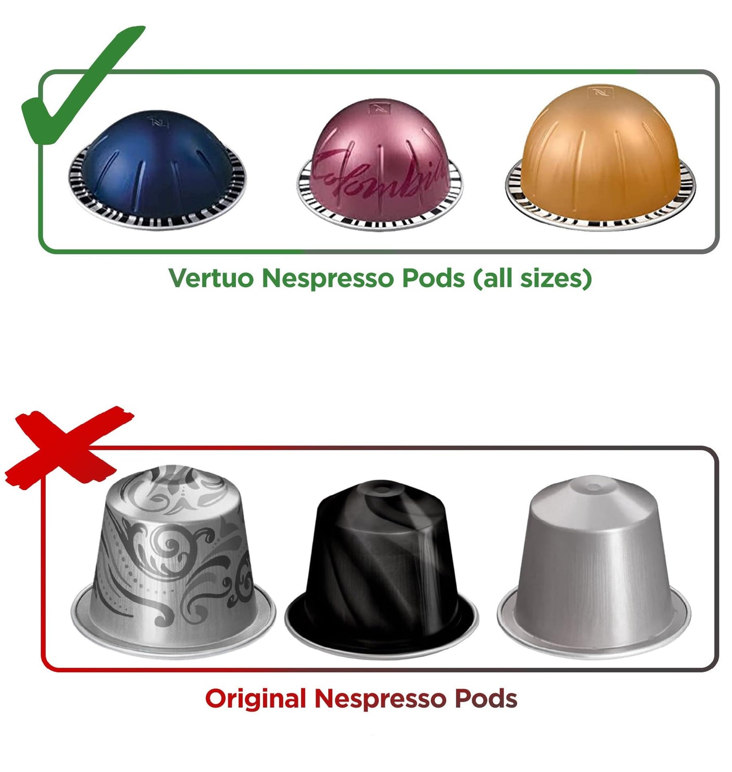 GALVANOX Wall Mounted Organizer for Nespresso Vertuo Pods, Easy-access Acrylic Holder for Original Vertuoline Box and 5 Coffee Pods (5 pods + 1 box)